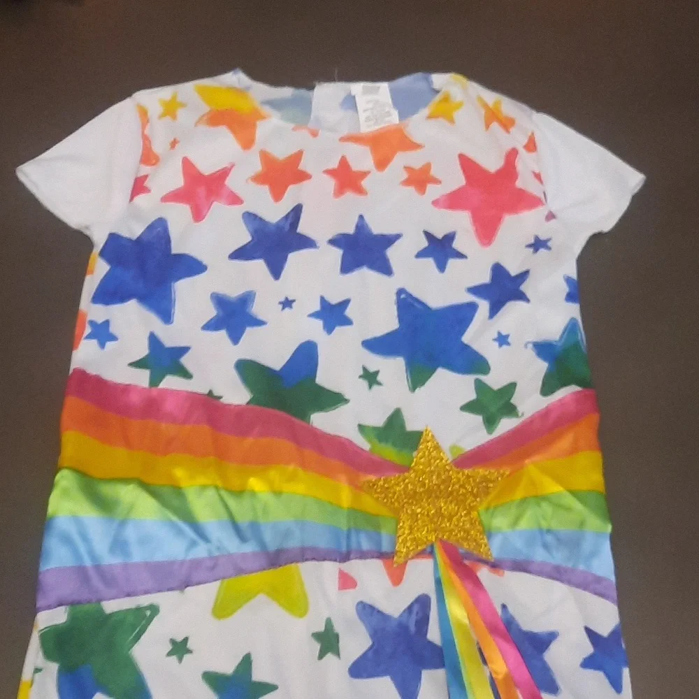 Stars and rainbows kids costume size large